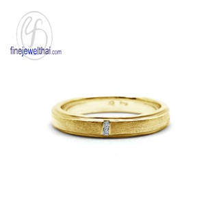 Finejewelthai แหวนเพชร-เพชร-แหวนทอง-แหวนหมั้น-แหวนแต่งงาน-Diamond CZ-Wedding Ring-Silver-Gold - R30145cz-g