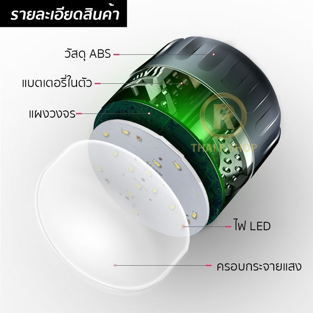 หลอดไฟฉุกเฉิน-led-แบตลิเธียม-60w-28w-no-206-no-201-สว่างมาก-เดินป่า-ไฟแม่ค้า-ไฟตลาด-หลอดไฟ-ไฟฉุกเฉิน