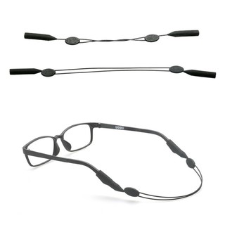 สินค้า สายคล้องแว่นตา แบบลวดสลิง ที่สวมขาแว่นเป็นซีลิโคนเนื้อนิ่ม ปรับสายได้ น้ำหนักเบา ทนทาน