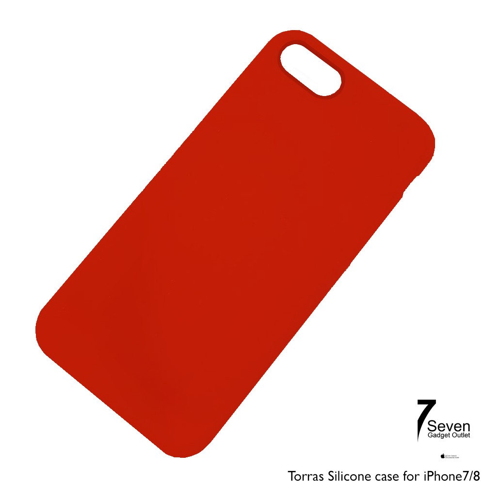 เคส-iphone7-8-รุ่น-super-silicone-case-สีแดง-red