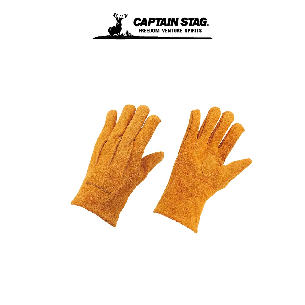 captain-stag-soft-leather-gloves-ถุงมือแคมป์ปิ้ง-ถุงมือก่อกองไฟ