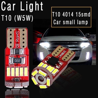 หลอดไฟ LED 15SMD T10 4014 สําหรับติดป้ายทะเบียนรถยนต์ 1 ชิ้น