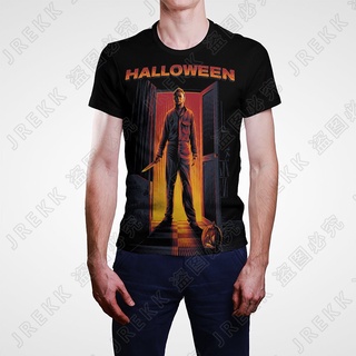 ใหม่ เสื้อยืดแขนสั้น พิมพ์ลายอนิเมะสยองขวัญฮาโลวีน Michael Myers 3D แฟชั่นฤดูร้อน สําหรับผู้ชาย และผู้หญิง 2023