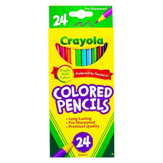 งานศิลปะ สีไม้ไร้สารพิษ CRAYOLA 24 สี อุปกรณ์เครื่องเขียน ผลิตภัณฑ์และของใช้ภายในบ้าน COLORED PENCILS CRAYOLA 24 COLORS