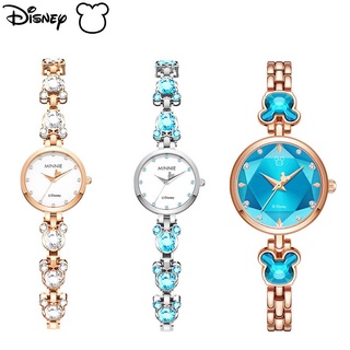 Disney Minnie Mouse นาฬิกาข้อมือควอทซ์ ขนาดเล็ก กันน้ํา เรียบง่าย สําหรับผู้หญิง นักเรียน