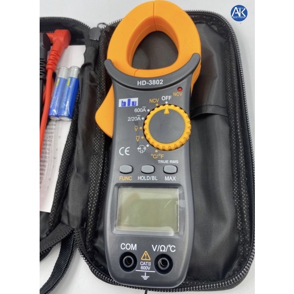 แคลมป์มิเตอร์-clamp-meter-blu-hd-3802-แท้-มิเตอร์วัดไฟดิจิตอล-multimeter-digital-มัลติมิเตอร์-ดิจิตอล