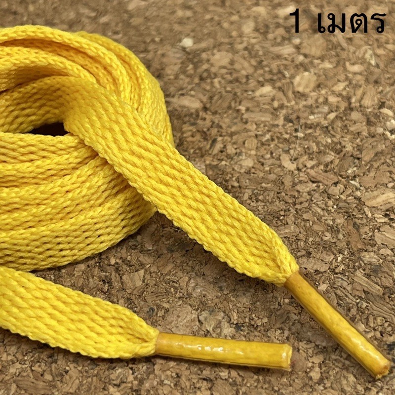 super-sale-เชือกรองเท้า-แบน-สีพื้น-เหมาะสำหรับรองเท้า-ผ้าใบ-ทุกรุ่น