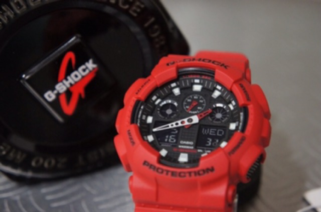 g-shock-ga-100b-4aสีแดงรุ่นฮิท