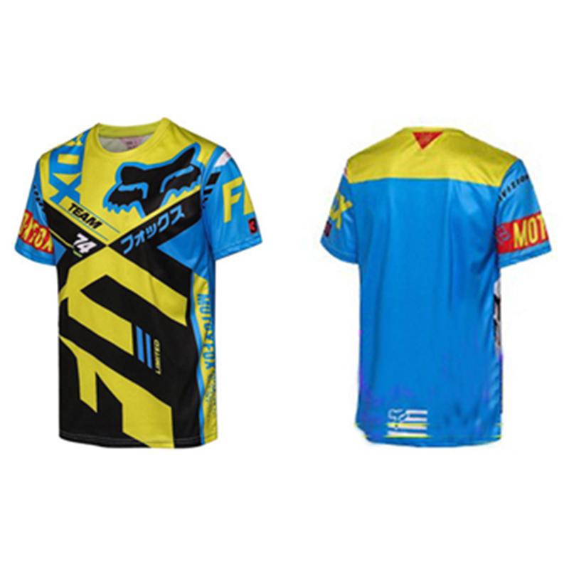 พร้อมส่ง-ใหม่-ขายดี-เสื้อกีฬาแขนสั้น-ลายทีมแข่งรถวิบาก-bmx-mtb-mx-atv