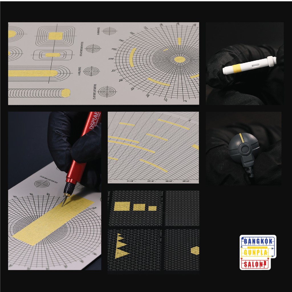 DSPIAE Masking Tape Cutting Mats – Set Of 4 Types For Precision Work