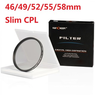 ภาพหน้าปกสินค้าK&F Concept 46 มม SLIM CPL ฟิลเตอร์กล้อง Dslr  .ตัวกรองกล้อง ซึ่งคุณอาจชอบราคาและรีวิวของสินค้านี้