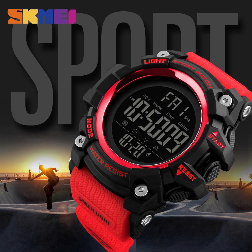 สินค้า SKMEI 1384 นาฬิกาข้อมือผู้ชายแฟชั่นกีฬากลางแจ้ง 50ATM นาฬิกากันน้ำ
