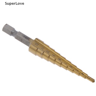 SUPER♥ 3-12mm Coated Stepped Drill Bits Hex Handle Drill Bit Metal Drilling Power Tool HOT
