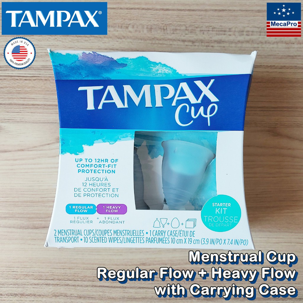 Tampax® Menstrual Cup Regular Flow And Heavy Flow with Carrying Case