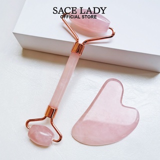 สินค้า Sace LADY Gua Sha ลูกกลิ้งนวดหน้า เพื่อความสวยงามและส่วนตัว 2 ชิ้น
