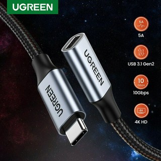 สินค้า UGREEN 0.5/1เมตร USB C Extension Cable USB Type C 3.1 Gen 2 Data Transfer Fr Macbook Pro  iPad(US372,80810,30205 )