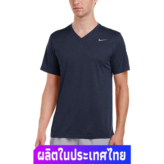 nikeกัปปะเสื้อยืดผู้ชาย-nike-mens-dry-training-t-shirt-obsidian-black-matte-silver-sz-nike-popular-t-shirts