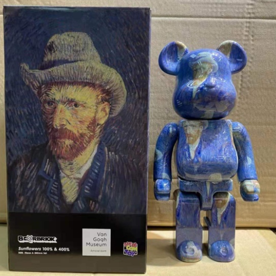 ฟิกเกอร์ Bearbrick 400% × The Starry Night Van Gogh 28 ซม. คุณภาพ