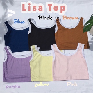 Bowie888.Closet|💗Lisa Top เสื้อครอปสายเดี่ยว ดีเทลสวย น่ารักมาก (มีเก็บเงินปลายทาง)