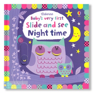 DKTODAY หนังสือ USBORNE BABYS VERY FIRST SLIDE AND SEE :NIGHT TIME (AGE 1+)