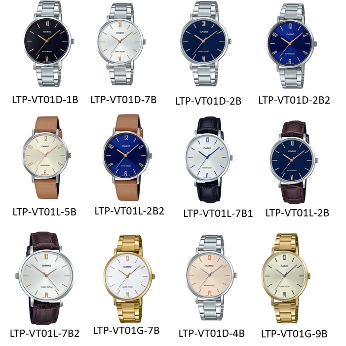 ภาพหน้าปกสินค้านาฬิกา CASIO ของแท้นาฬิกาผู้หญิงรุ่น LTP-VT01D , LTP-VT01L ของแท้ประกันศูนย์ CMG จากร้าน watchzoneshop บน Shopee