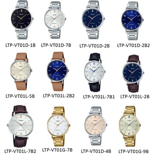 ภาพขนาดย่อของภาพหน้าปกสินค้านาฬิกา CASIO ของแท้นาฬิกาผู้หญิงรุ่น LTP-VT01D , LTP-VT01L ของแท้ประกันศูนย์ CMG จากร้าน watchzoneshop บน Shopee