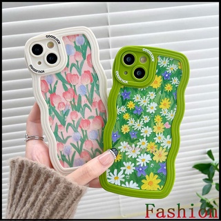 wavy edge flowers case for iPhone11 เคสซิลิโคน14promax ใช้สำหรับ เคส Apple iPhone13 caseiPhonexr เคส iPhone12 เคสไอโฟน11 เคสไอโฟน14max caseiPhone11promax เคสi11 14Pro เคสiPhone13 เคสไอโฟน12promax เคสไอโฟน13 Pro max