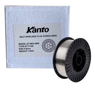 สินค้า KANTO ลวดฟลักซ์คอร์ MIG 0.8 มม. 1.0 มม ขนาด 1 kg ไม่ใช้แก๊ส ลวดเชื่อมฟักคอ ลวดเชื่อมฟักคอร์
