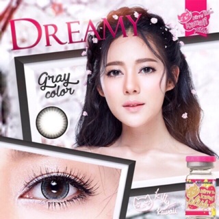 Dreamy Gray / mini Dreamy คอนแทคเลนส์ บิ๊กอาย สีเทา เทา Kitty Kawaii Contact Lens Bigeyes สายตาสั้น ค่าสายตา Monday ตาโต