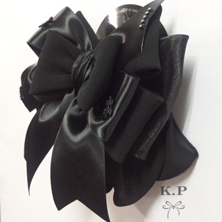 Bow satin เน็ตติดผม โบว์ติดผม กิ๊ฟติดผม