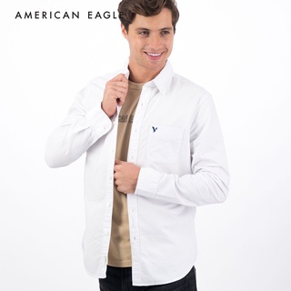 American Eagle Slim Fit Oxford Button-Up Shirt เสื้อเชิ้ต ผู้ชาย สลิม อ็อกซ์ฟอร์ด (NMSH 015-2099-100)