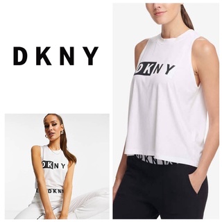 แท้ 💯% Used DKNY Sport Tank Top size XS (อก 32”-36”) สีขาว ใส่ออกมาเท่ห์มากๆ ป้ายยังเก็บครบ