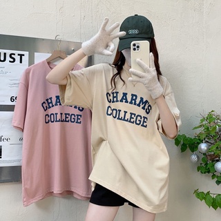 【🔥🔥】เสื้อยืด แขนยาว 176651เสื้อตัวล่าง พิมพ์ลายตัวอักษร ทรงหลวม ความยาวปานกลาง สไตล์เกาหลี