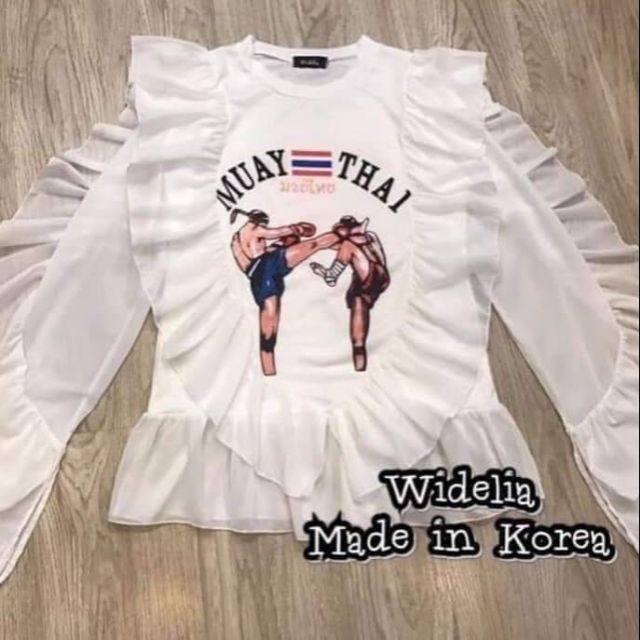 widelia-เสื้อมวยไทย-สีขาว-sz-s-used-smใส่ได้