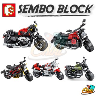 ชุดตัวต่อ SEMBO BLOCK ชุดรถมอเตอร์ไซค์ 4 คัน สุดเท่ SET5