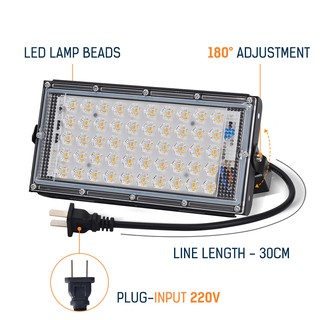 สินค้า สว่างมาก สปอต ไลท์ JZ-50W​ LED​ spot​light​ ไฟสปอตไลท์220V