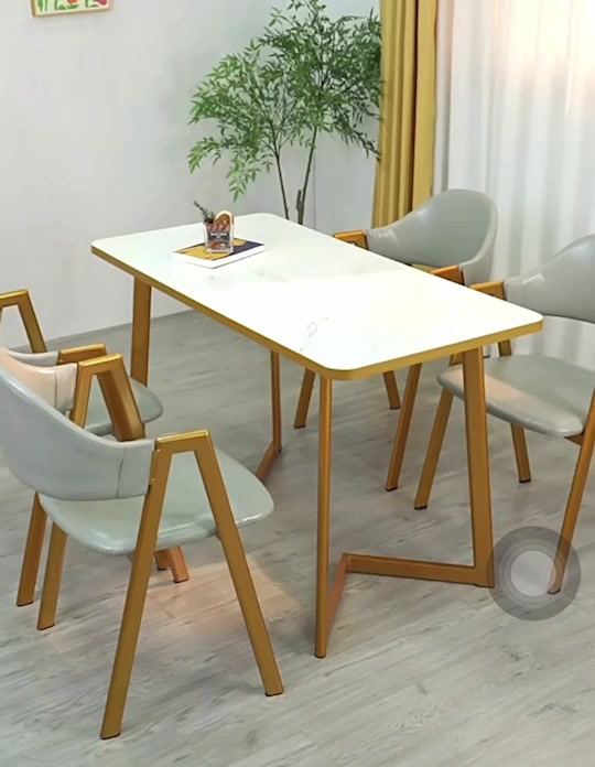 dudee-ชุดโต๊ะกินข้าวหินอ่อน-พร้อมเก้าอี้-luxury