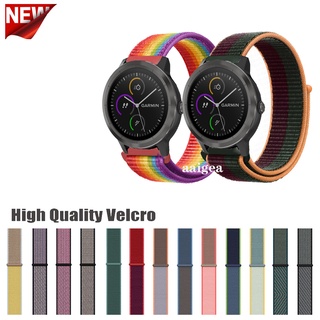 ภาพขนาดย่อสินค้า20mm สายรัดห่วงไนลอนสำหรับ Garmin Vivoactive 3 Music for Garmin Venu Sq /Forerunner 645 645M 245 245M