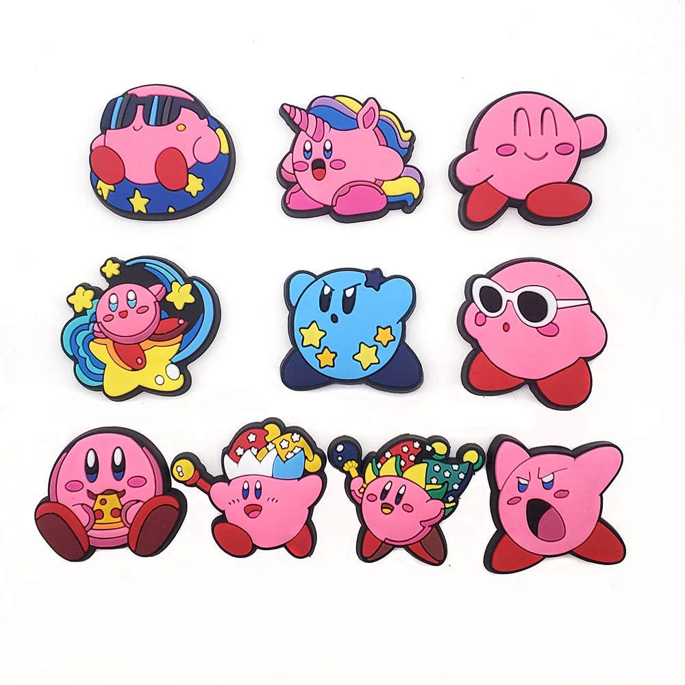 kirby-ใหม่-jibbitz-1-ชิ้น-shoe-charms-crocs-pvc-สีชมพู-ลายการ์ตูนอนิเมะ-diy-decorate-accessories-น่ารัก-ของขวัญคริสต์มาส-สำหรับตกแต่งรองเท้าเด็ก