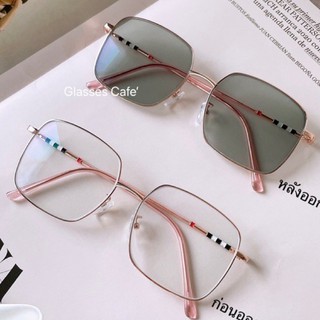 สินค้า แว่นสายตาสั้น แว่นกรองแสงออกแดดเปลี่ยนสี แว่น Auto แว่นออโต้ แว่นทรงเหลี่ยม (3448B)