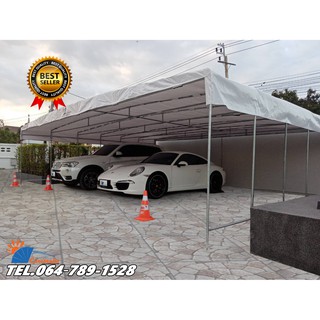 เต็นท์จอดรถพับเก็บได้ CARSBRELLA รุ่น TWIN A สําหรับรถยนต์ขนาดเล็กถึงขนาดกลางสามารถจอดรถได้ 2-3 คัน