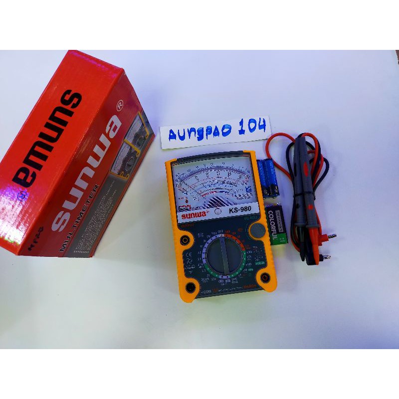 มัลติมิเตอร์sunwaks-980-multimeter-มัลติมิเตอร์เข็ม-มิเตอร์วัดไฟ-มิเตอร์อนาล็อก-มิเตอร์วัดแบบเข็ม