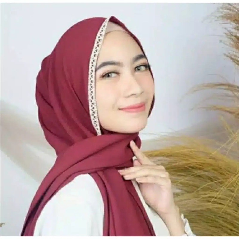 จ่ายเงินปลายทาง-pashmina-ลูกไม้-nana-bergo-hijab-พรีเมี่ยมทันที