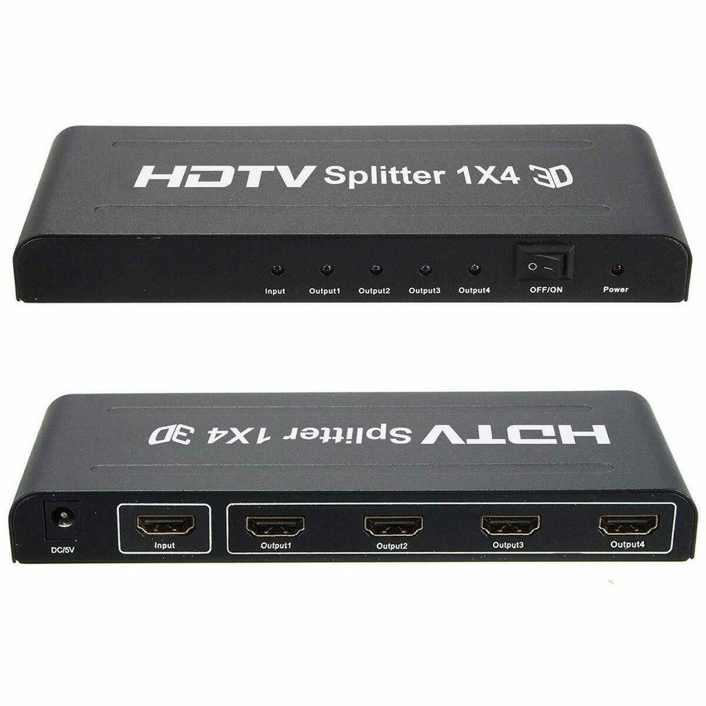 เอดดีเอ็มไอ HDMI splitter 1x4 เข้า1ออก4จอ FULL HD 3d เวอร์ชั่น1.4 แบบดี ...