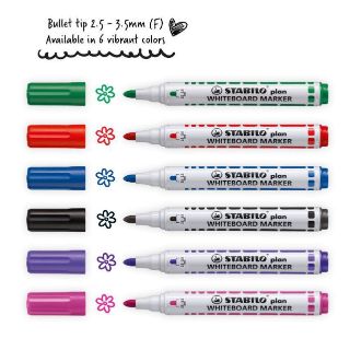 ภาพหน้าปกสินค้าปากกาไวท์บอร์ด Stabilo Plan ชุด 6 สี (หัวกลม/หัวตัด) ที่เกี่ยวข้อง