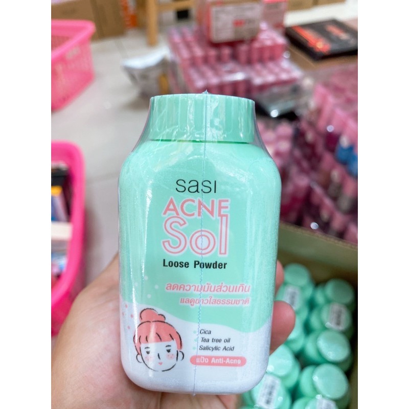 🐹ยกแพ็ค 3 ชิ้น🐹SASI Acne Sol Loose Powder ศศิ แอคเน่ โซล ลูส พาวเดอร์ ...