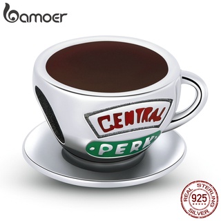 Bamoer จี้ถ้วยกาแฟเงิน 925 ของขวัญแฟชั่น สําหรับสร้อยข้อมือ Diy SCC2164