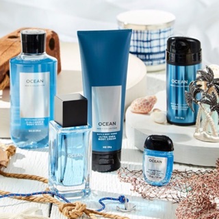 Bath & Body Work Mens Collection ( OCEAN ) Ultra Shea Body Cream / 2 in 1 Hair & Body Wash / Body Spray / Body Colonge