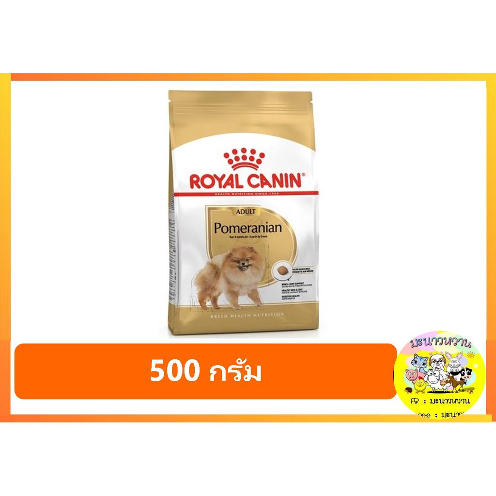 royal-canin-pomeranian-adult-อาหารเม็ดสูตรสำหรับสายพันธุ์ปอมเมอเรเนียน-ขนาด-500-กรัม
