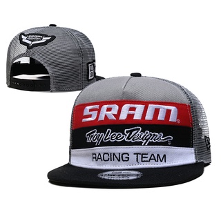 เสื้อยืดผ้าฝ้ายพรีเมี่ยม Sram หมวกแก็ปแฟชั่น ลาย Troy Lee Designs (สีเทา) สําหรับผู้ชาย ผู้หญิง เหมาะกับการเล่นกีฬา แข่ง